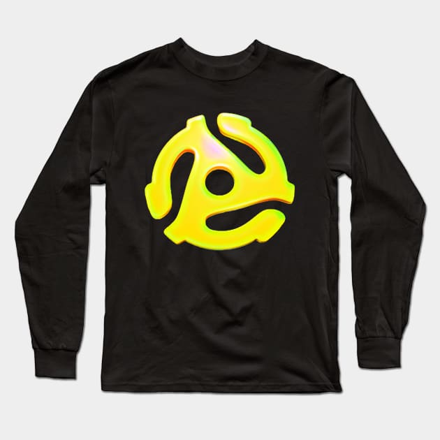 45 Record Adapter Long Sleeve T-Shirt by funhousejen